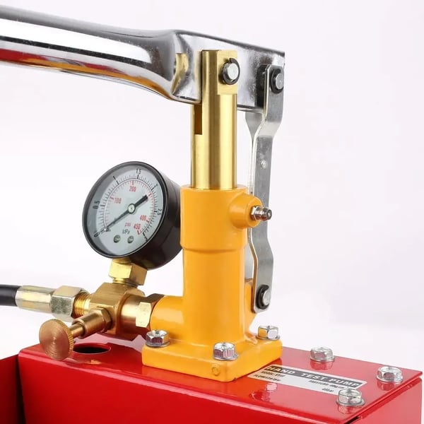 Hydrostatisk Trycktestpump, 5L Kapacitet, Maximalt Tryck 25 bar, Dubbel Ventilsystem, 1,8m Slanglängd, Rostfritt Stål Konstruktion