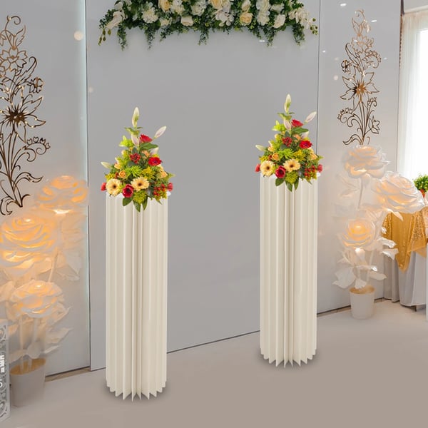 Blomvas, Elegant Design, Återanvändbar Dekor,VIT