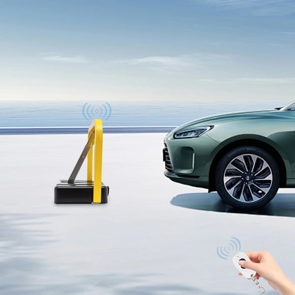 Bilparkeringlås, Automatisk drift, Hållbar stålstruktur, Gul