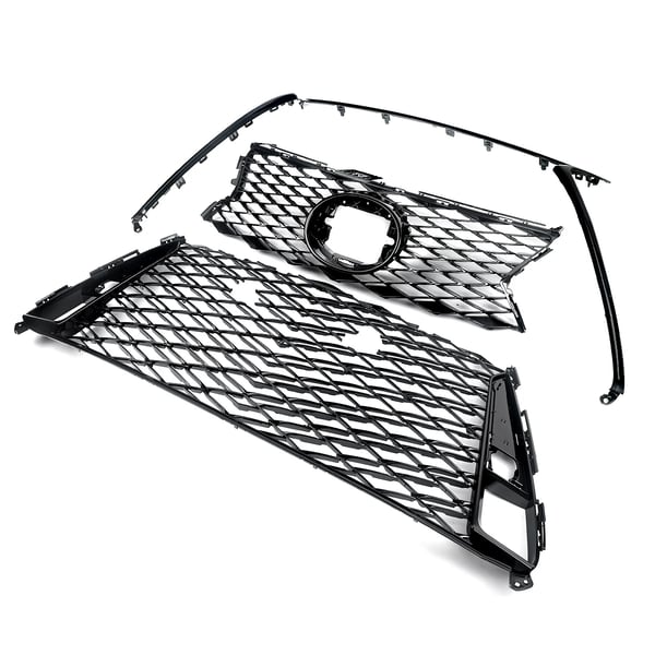 Framgrill, hållbart ABS-material, direkt ersättning kompatibel,Blank svart