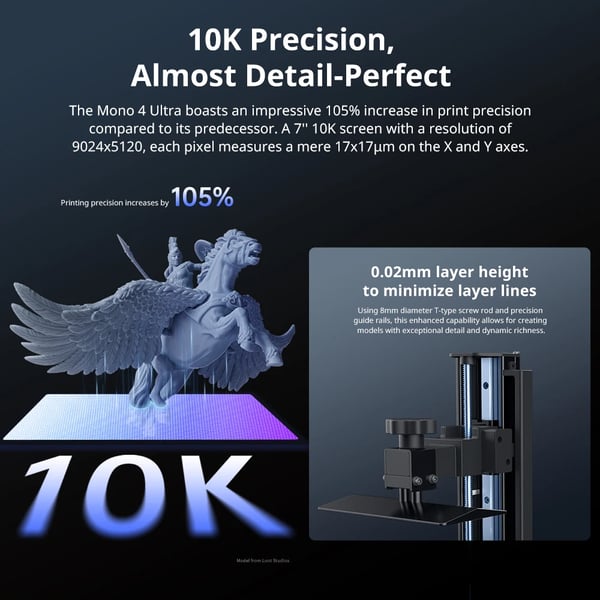 3D-printer, 10K præcision, hurtig hærdningsteknologi,Mono 4 Ultra