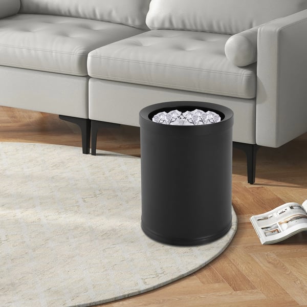 Sopkorg, Modern Design, Hållbart Rostfritt Stål,10L, svart