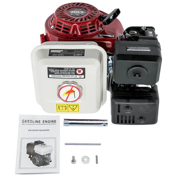 Erstatningsgasmotor, 5,5 HK, 4,1 KW, 4-takts, 3 cylinder, dimensioner 12x23x12 tommer