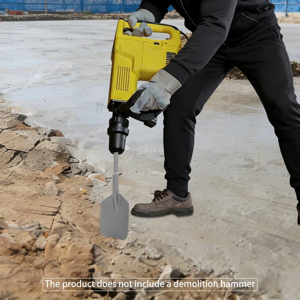 Lerkilspade Mejselbit, Hållbart 40Cr Stål, Kompatibel med Elektrisk Hammare,Silver