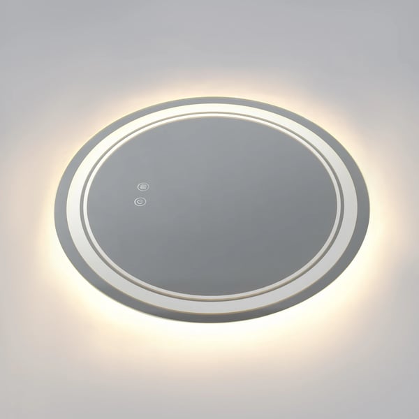 Badrumsspegel, LED-belysning, Anti-dimfunktion,Silver
