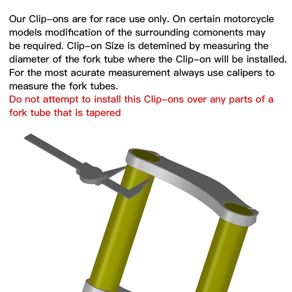 Clip-On Styret, Universel Pasform til 50mm Gaffel, 7° Justerbar Vinkel,sort