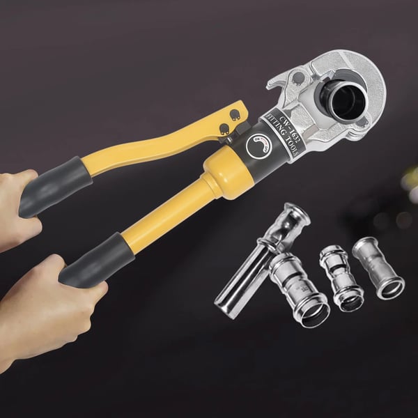 Manuel hydraulisk klemmetang, 8 tons kraft, ergonomisk greb,Gul