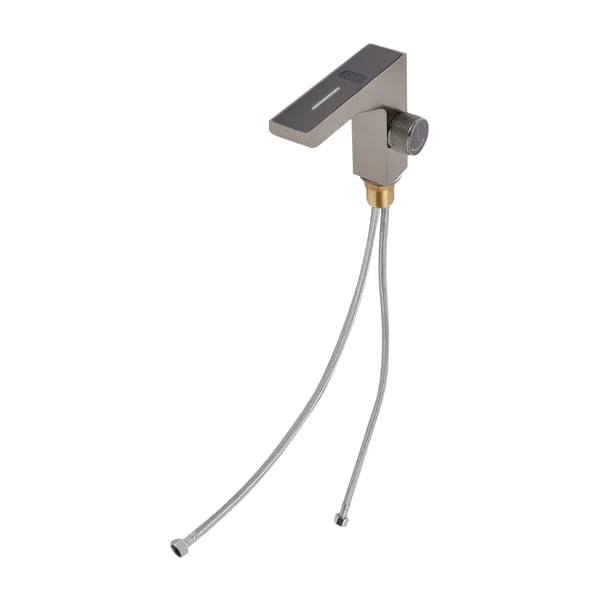 Basinarmatur, Connector, LED Temperaturdisplay, Moderne Design,Grå, G1/2