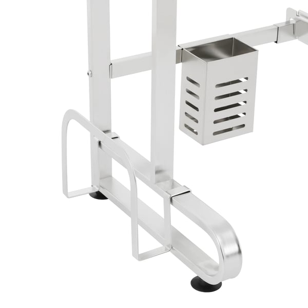 Diskställ över diskbänken, justerbar höjd, hög bärförmåga, Silver, 2-våningar