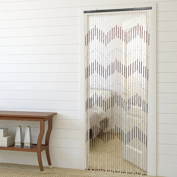 Bambus Dør Gardin, Moderne Design, Elegant Mønster,Brun