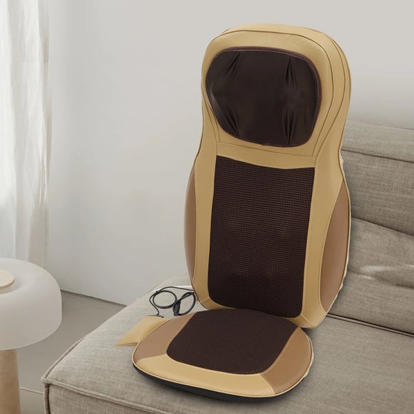 Sciatsu Massagepude, Justerbar Højde, Varmefunktion,beige