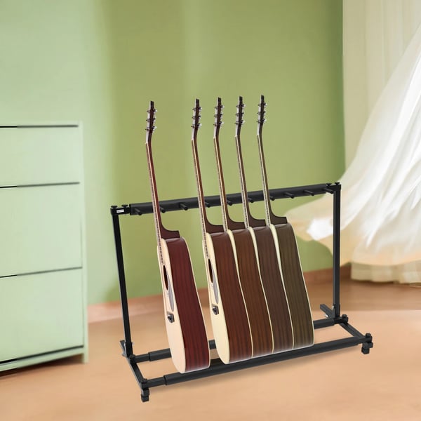 Monikitarateline, Rautamateriaali, 110*47*73cm Mitat, 3.2kg Nettopaino, Itsestään seisova asennustyyppi, Musta väri