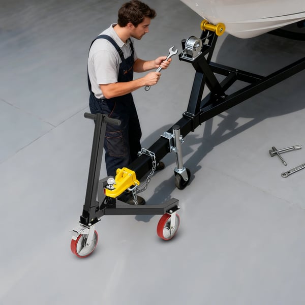 Trailervogn, Heavy-Duty kapacitet, brugervenligt design,sort