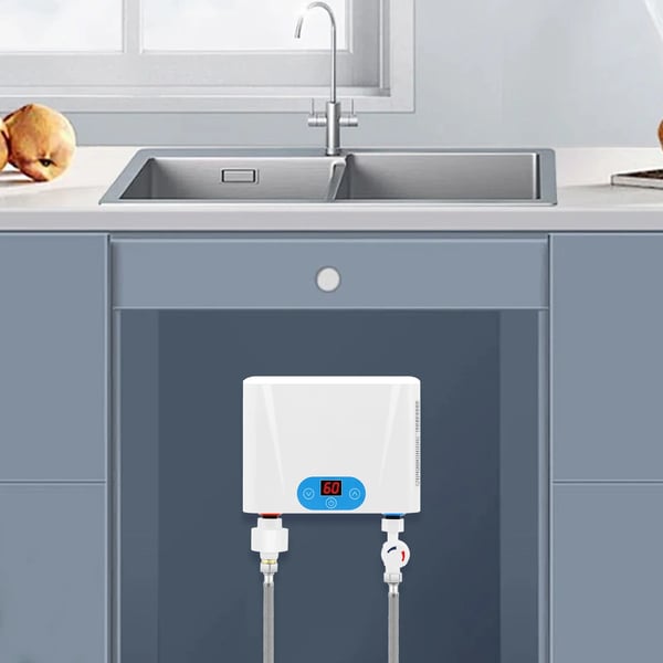 Elektrisk gennemstrømningsvandvarmer, pladsbesparende design, kontinuerlig varmtvandsforsyning,HVID