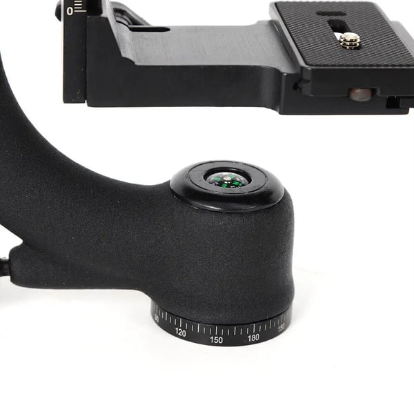 Tripod Gimbal Hoved, Justerbar Højde, Stabil Belastningskapacitet,sort