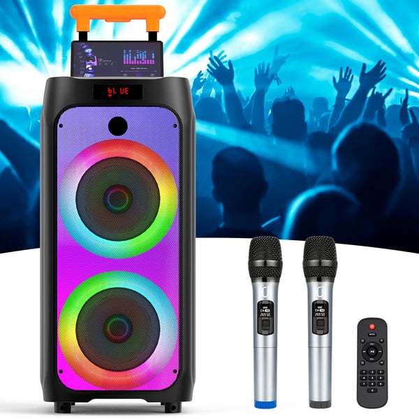 Karaokelaite, langattomat mikrofonit, päivitetty subwoofer,T8