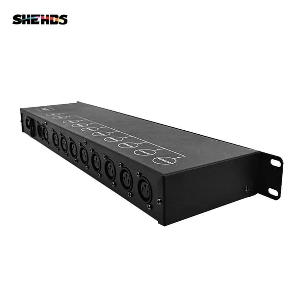 DMX512 Signalforstærker, 8 Kanals Splitter, Pålidelig Ydeevne,19x15W FC