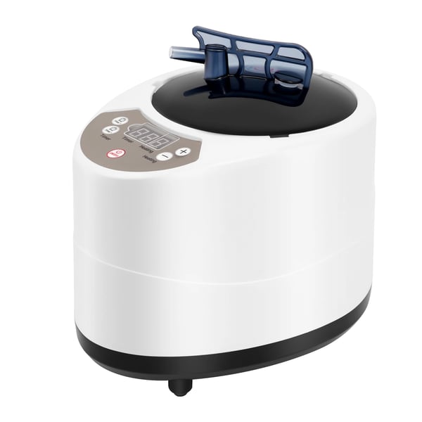 Ångbastu, 1000W Effekt, 0,66 Gallon Kapacitet, 220V Spänning, 5-95 min Timer, Anti-elektrisk Chock Säkerhet