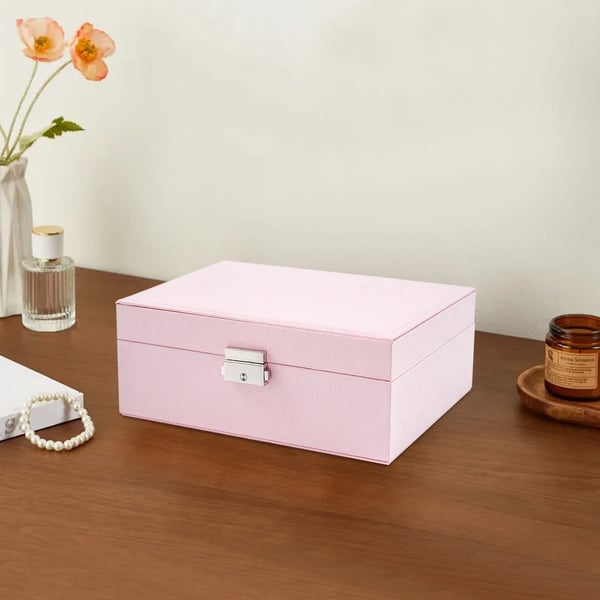 Smykkeskrin, Dobbelt Lag, Moderne Design,Pink