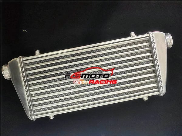 Intercooler, Aluminiumkonstruktion, Kerne størrelse 460mm x 230mm, Samlet størrelse 620mm x 260mm, Indløb størrelse 56mm, Udløb størrelse 56mm