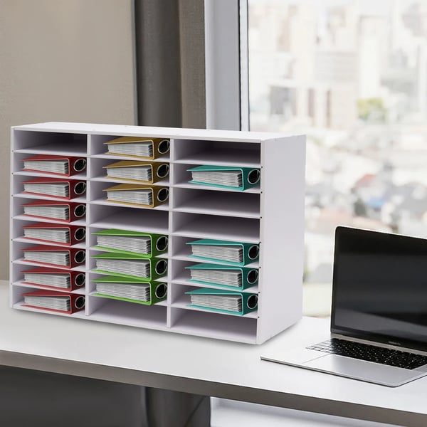 Litteraturorganisator, 24 rum, robust konstruktion,HVID