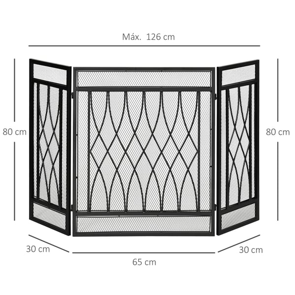 Takka Suojaverkko, Metallirakenne, Mitat 126x3x80 cm, Käännettävä Muotoilu, Pääpaneeli 65x80 cm, Sivupaneeli 30x80 cm