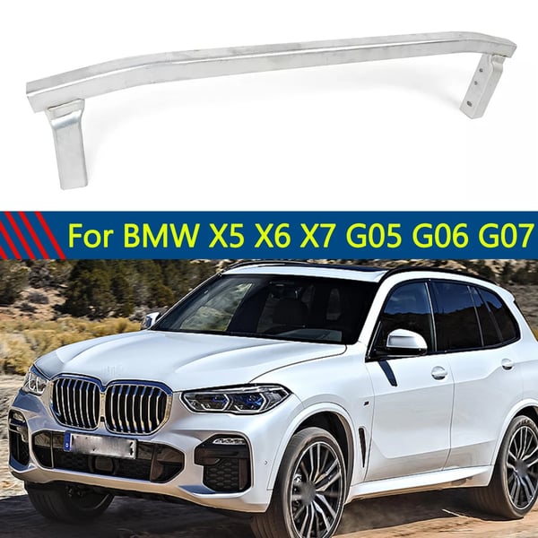 Bumperforstærkning, Nem installation, Sølvfinish, Passer til BMW X5 X6 X7 2019-2023,som vist