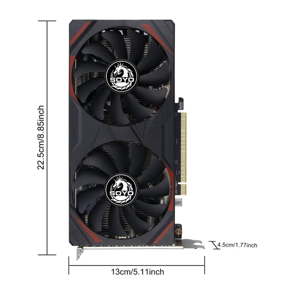 Grafikkort, 8 GB Hukommelse, Dual Fan Kylning,RX7600 8GB