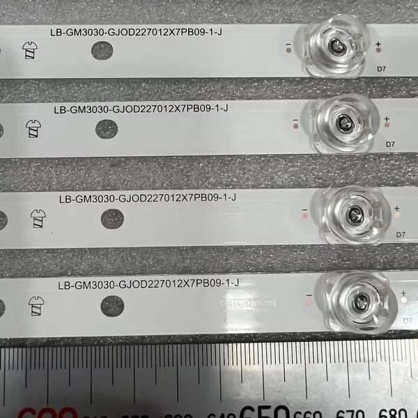 LED Strip Lys, 735 mm Længde, DC 3V Strømkilde, 7 LED'er, Mindre end 60 Lumen, CE Certificering