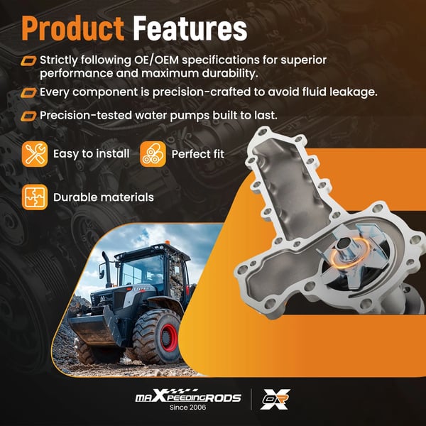 Motor kylvätskepump, aluminiumkonstruktion, remdriven drift,VIT
