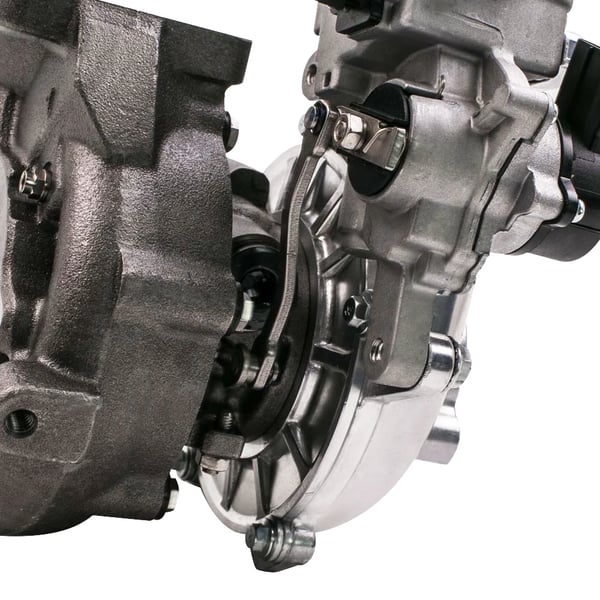 Turbocharger, 30 cm længde, 27 cm bredde, 10 kg vægt, passer til kompatibel dieselmotor, maksimal effekt 171 HK