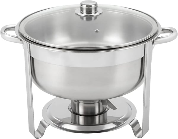Chafing Dish, 8,5L kapacitet, rustfrit stål konstruktion,Sølv