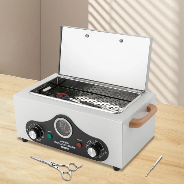 Højtemperatursterilisator, 300W effekt, 2,5L kapacitet, 60-220°C temperaturinterval, rustfrit stål materiale, 1m strømkabel