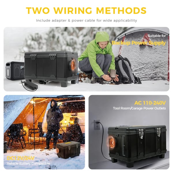 Bærbar Diesel Luftvarmer, Bluetooth Kontrol, Stille Drift,8KW 12V 24V 220V