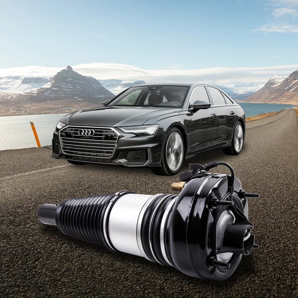 Luftaffjedringsdæmpere, 74 cm længde, 19 cm bredde, 18 cm højde, kompatibel med Audi A6 A7 A8, lufttrykstype