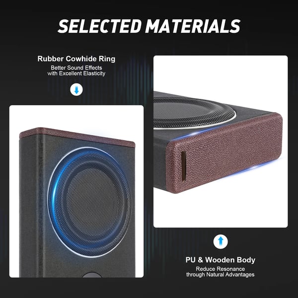 Subwoofer, Kompakt Design, Kraftfull Ljudutgång,svart