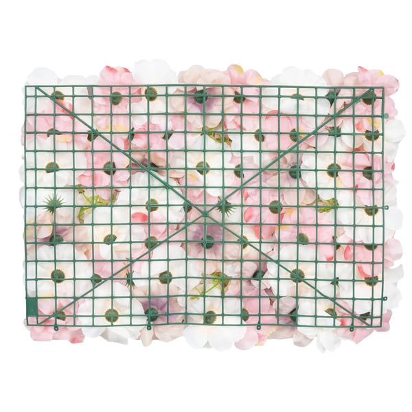 Kunstig Blomster Væg, Realistisk Design, Alsidig til Begivenheder,M, Pink