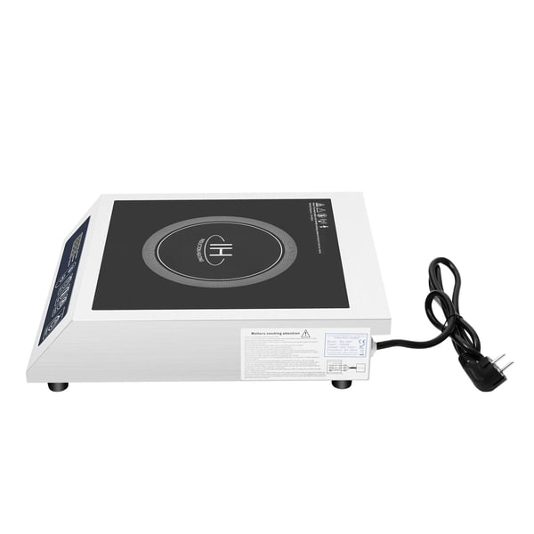 Induktionskogeplade, 3500W effekt, kompatibel med gryder på 4,72-11,81 tommer, 220-240V spænding, digital kontrol, firkantet form