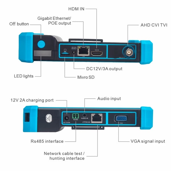 CCTV Tester, 5,4 Tommer IPS Skærm, HDMI og VGA Indgang,NF-715