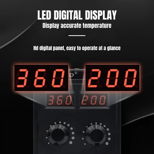 Lodde Station, Digital Temperaturkontrol, Varmluftpistol Funktionalitet,8586D