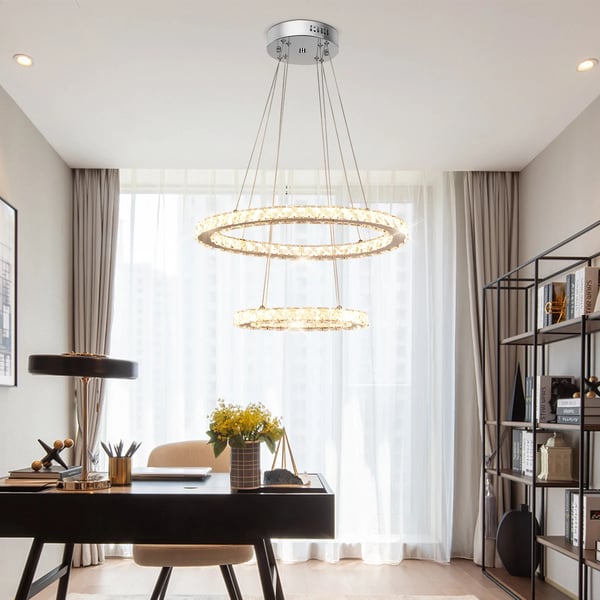 Loftlampe, Moderne Design, Justerbar Højde,HVID, 60x45x150cm, ændrebar