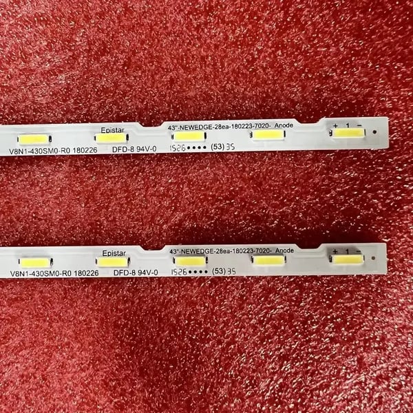LED baggrundsbelysningsstrimmel, 28 LED'er pr. strimmel, dæmpbar design, 462 mm længde
