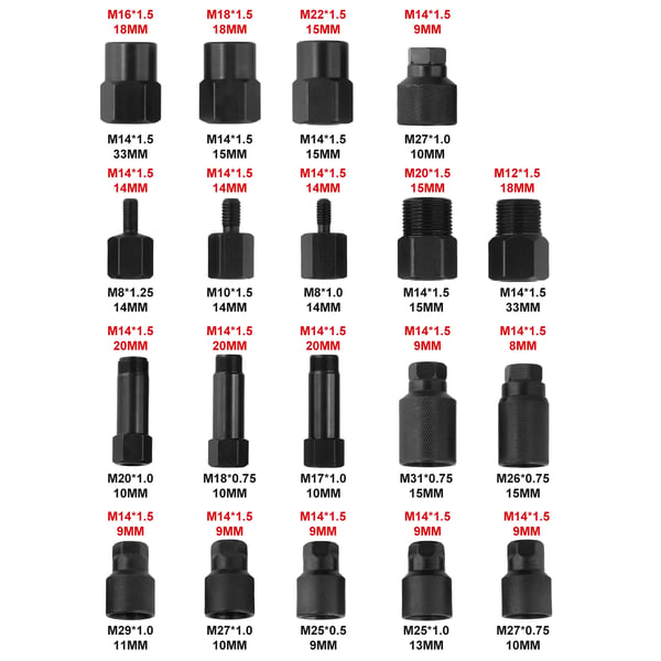Pneumatisk Diesel Injector Udløser, 5-8 Bar Driftstryk, 19 stk. Adaptere Inkluderet, Effektiv Injector Fjernelse