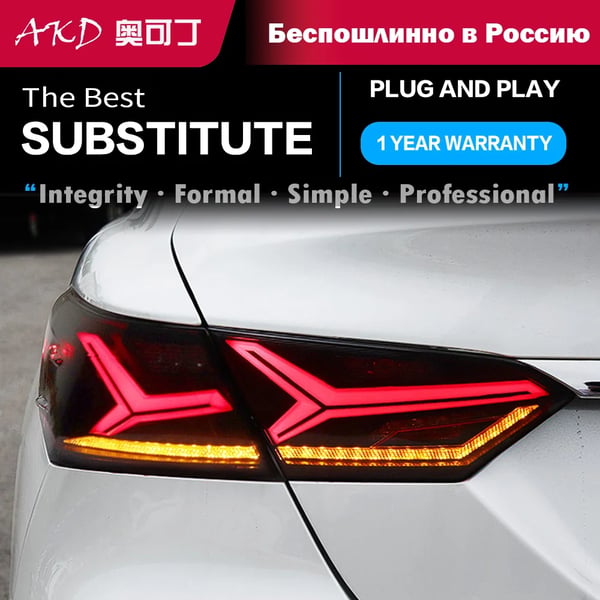 Baglygtemontage til Toyota Camry, Lexus LS Inspireret Design, Sekventiel Blinklysanimation,Elfenben
