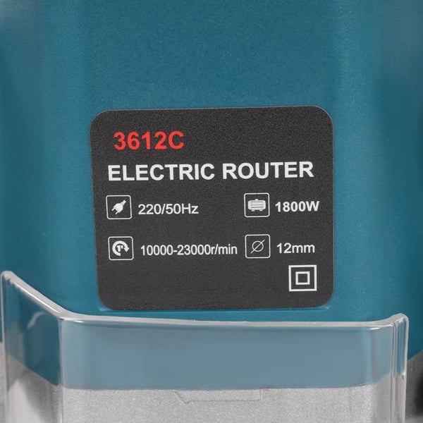 Elektrisk Træfræser, 2200W Effekt, 10000-23000RPM Hastighed,2200W, Blå