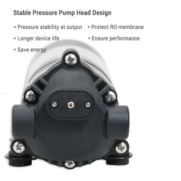 RO Booster Pump, 200 GPD kapasiteetti, itsestään imemä jopa 2M,varusteilla