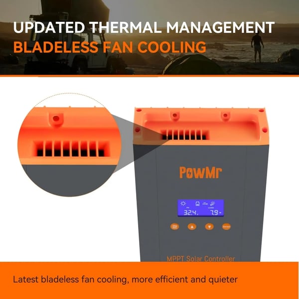 Solcellelader, MPPT-teknologi, 60A kapacitet,12V 24V 36V 48V Auto, MPPT 60A