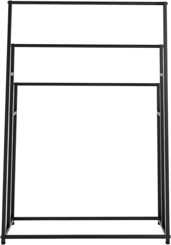 Håndklædeholder, Fritstående, 3-lags Design,sort