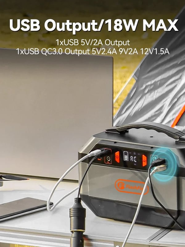 Bærbar Strømstation, 288,6Wh Kapacitet, Solkompatibel,288.6Wh - P56 230V