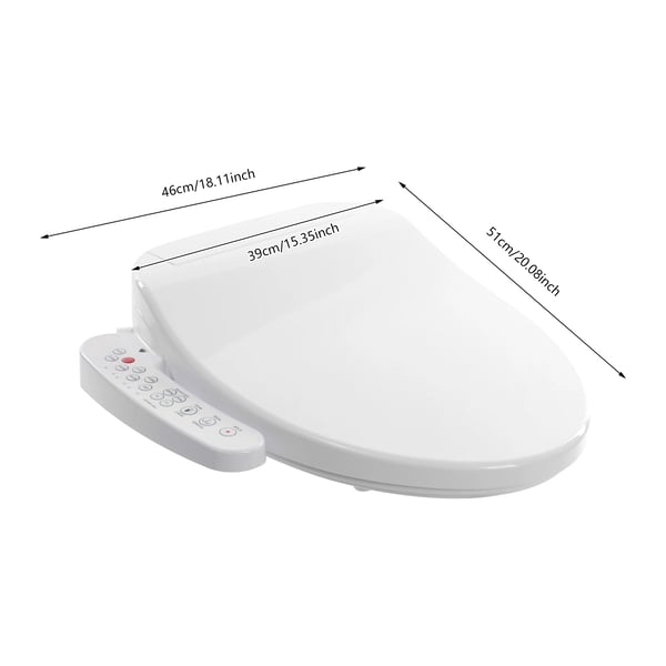 Bidet sæde, temperaturjusterbart, vandtæt design,HVID